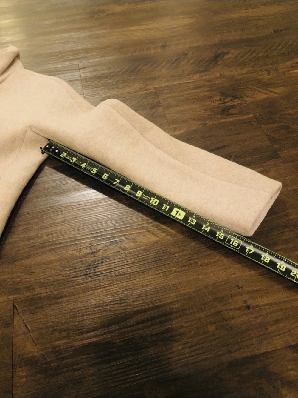J.Crew Tan Beige Stand Collar Wool Blend Mid Length City Coat Women size 6 - Picture 13 of 14